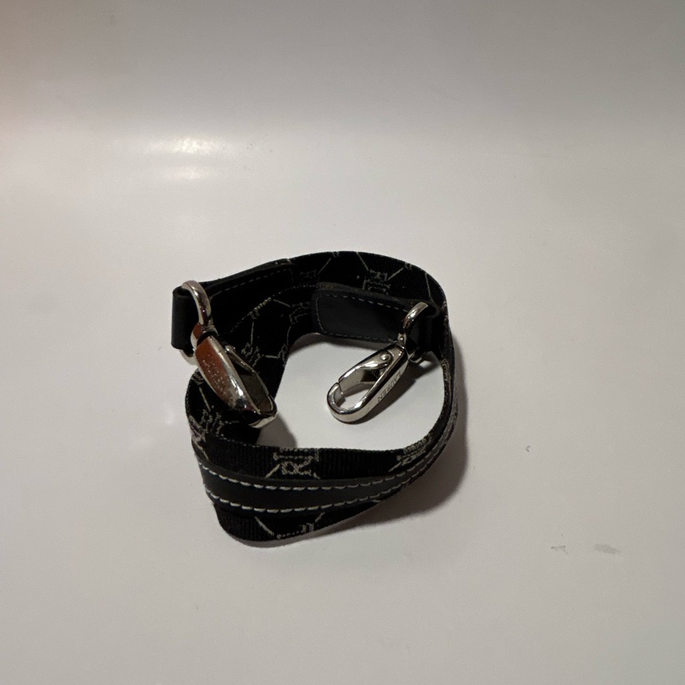 Ralph Lauren Black purse strap with Silver Hardware